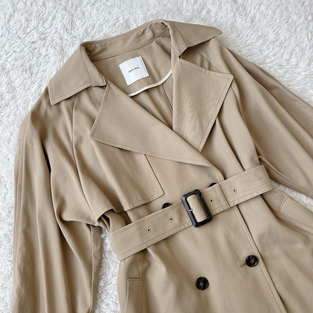 【美品】Spick & Span ツイルコットンオーバートレンチ 36