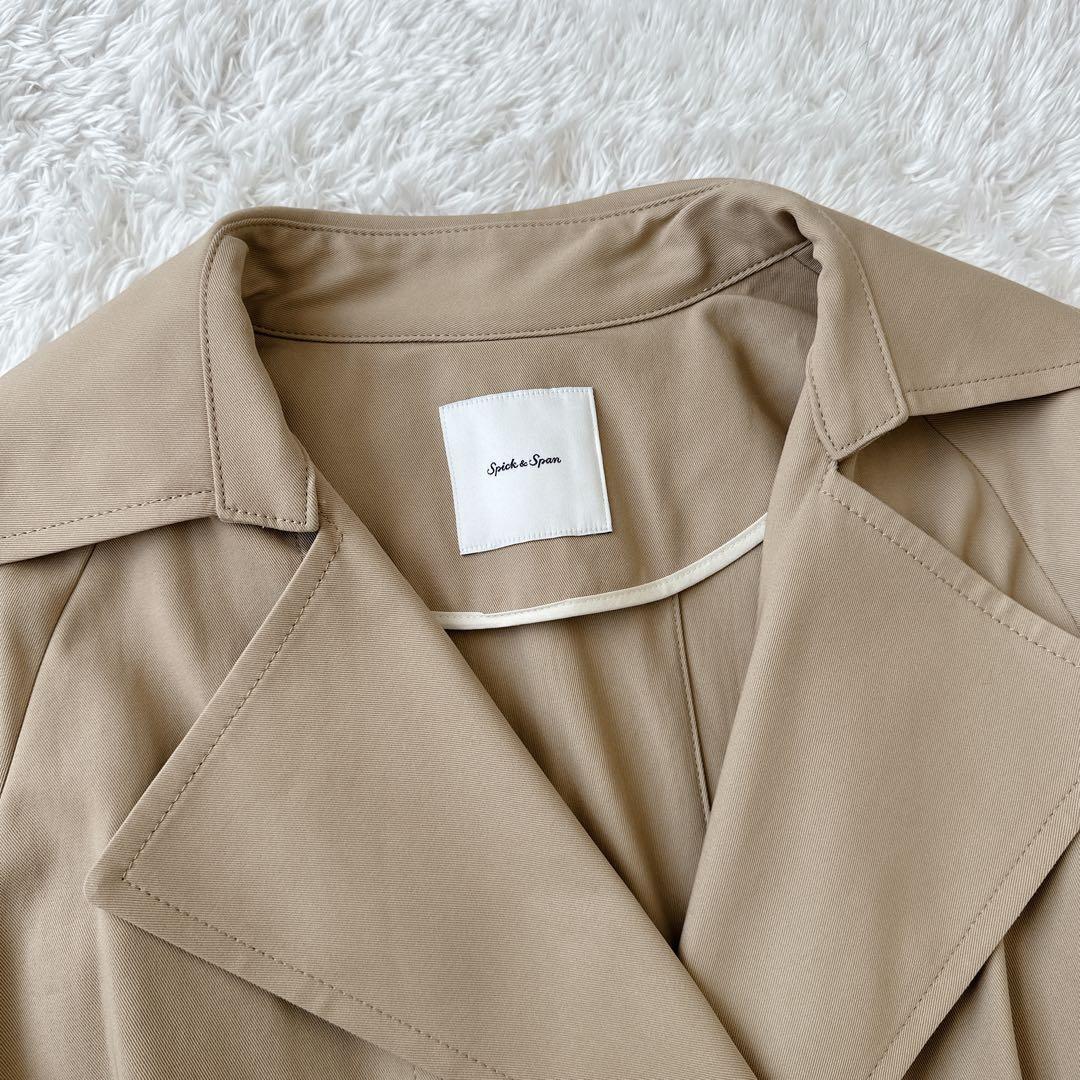 【美品】Spick & Span ツイルコットンオーバートレンチ 36