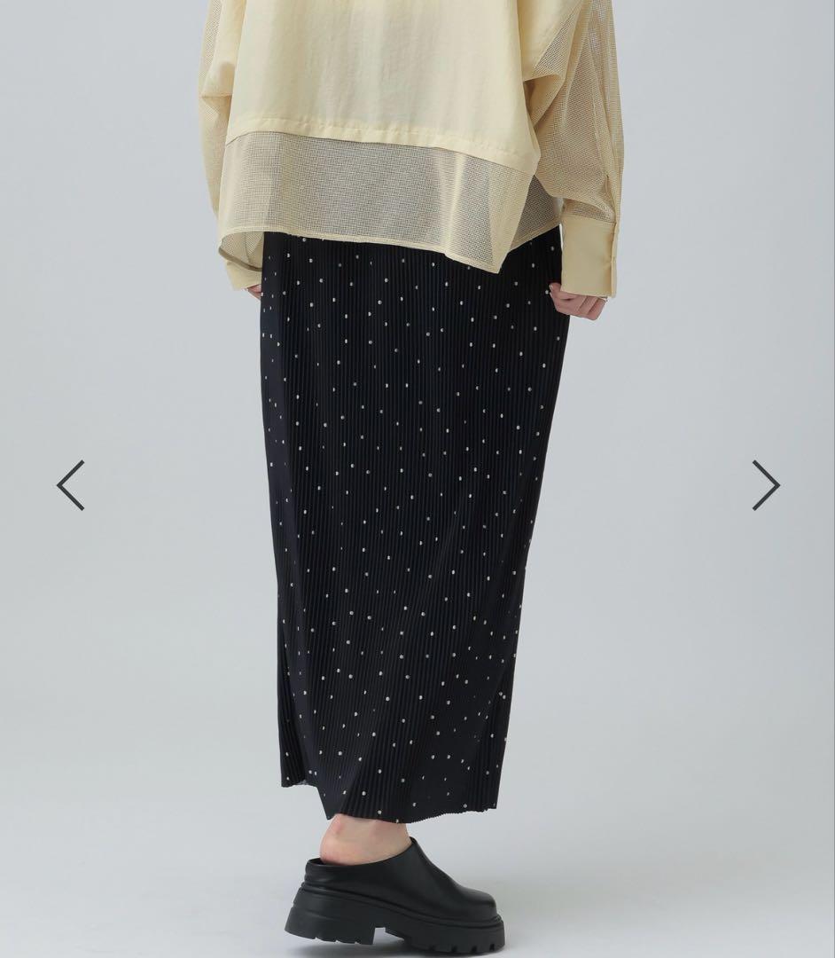 新品　LEPSIM プリーツスカート　ドット　フリーサイズ