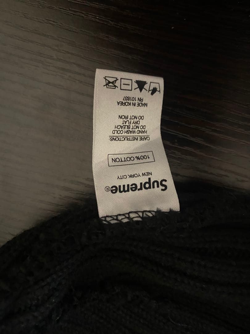 Supreme ブラック ニット帽・ヘッドバンドセット