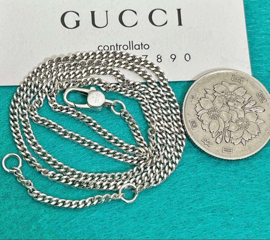 美品　GUCCI 2ミリ喜平チェーンネックレス