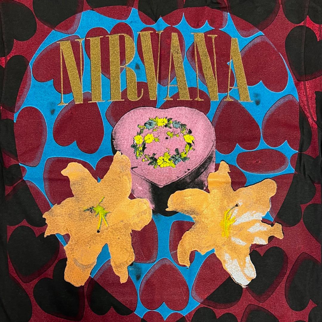 USA製 NIRVANA ニルヴァーナ ハートシェイプドボックス バンド 黒XL