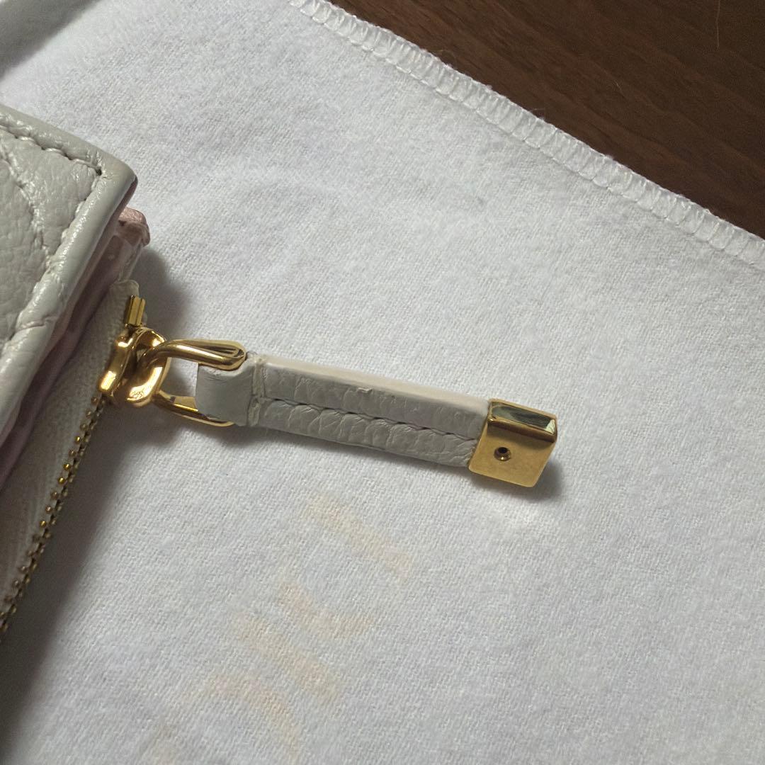 Christian Dior 二つ折り財布 ホワイト