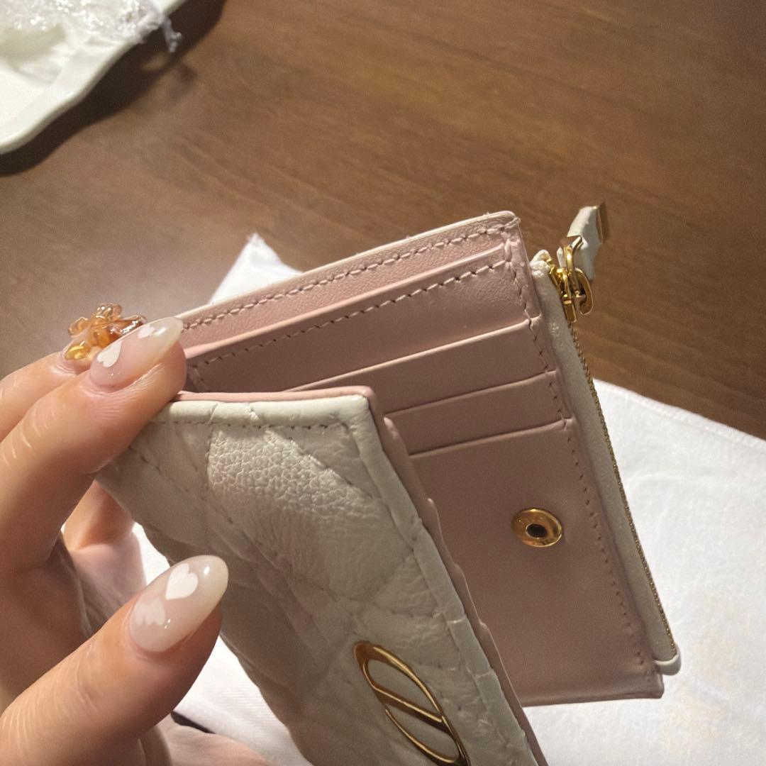 Christian Dior 二つ折り財布 ホワイト