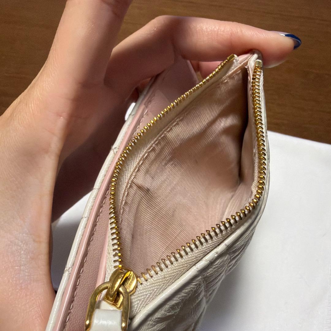 Christian Dior 二つ折り財布 ホワイト