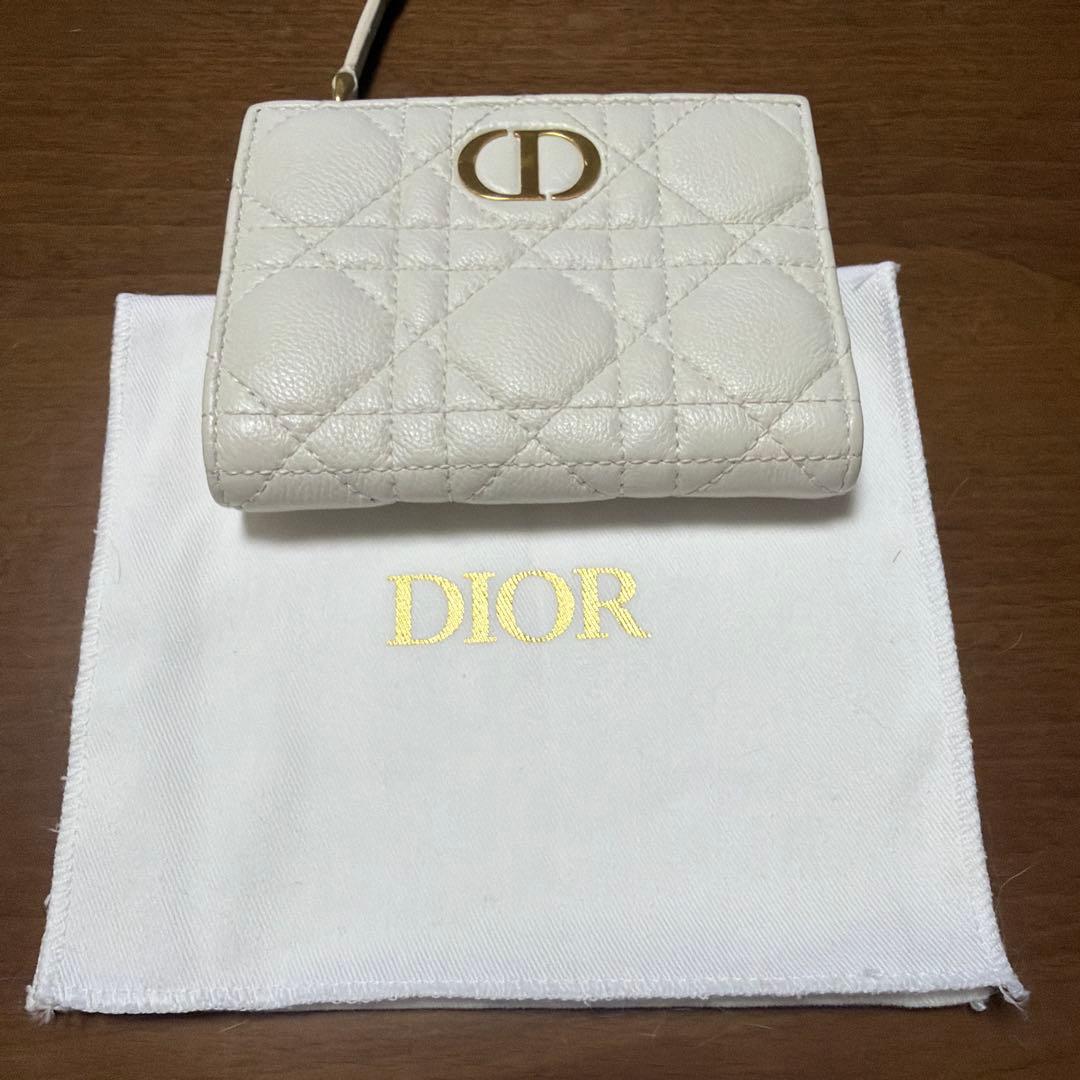 Christian Dior 二つ折り財布 ホワイト