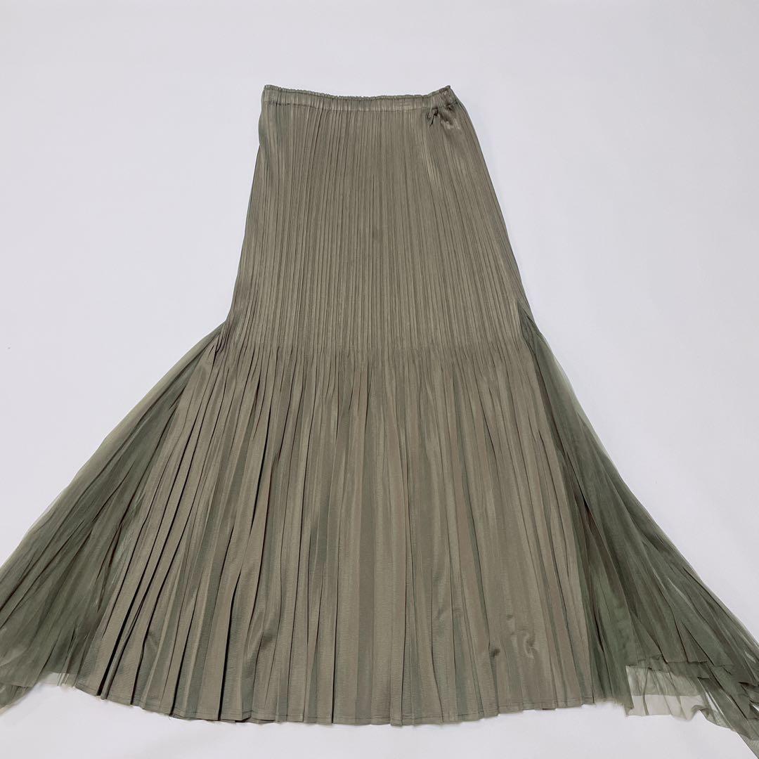 美品✨PLEATS PLEASE プリーツプリーズ　プリーツスカート　チュール