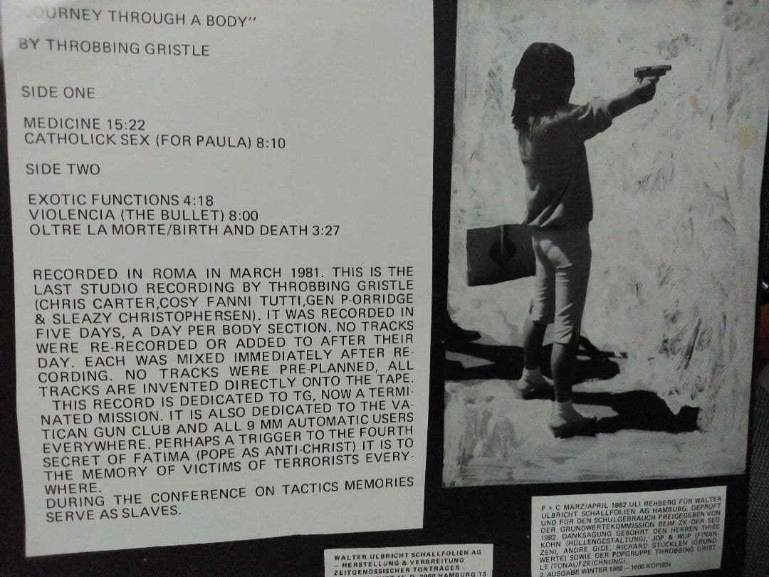 Throbbing Gristle．ラストアルバム．オリジナル盤！