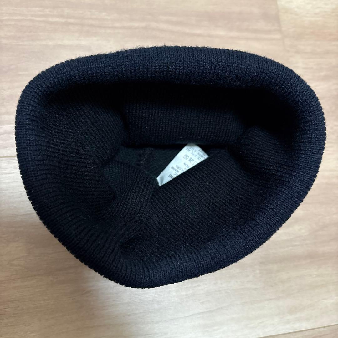 ナイキ ニットキャップ ニット帽 NIKE スウッシュ 刺繍　黒 オールド