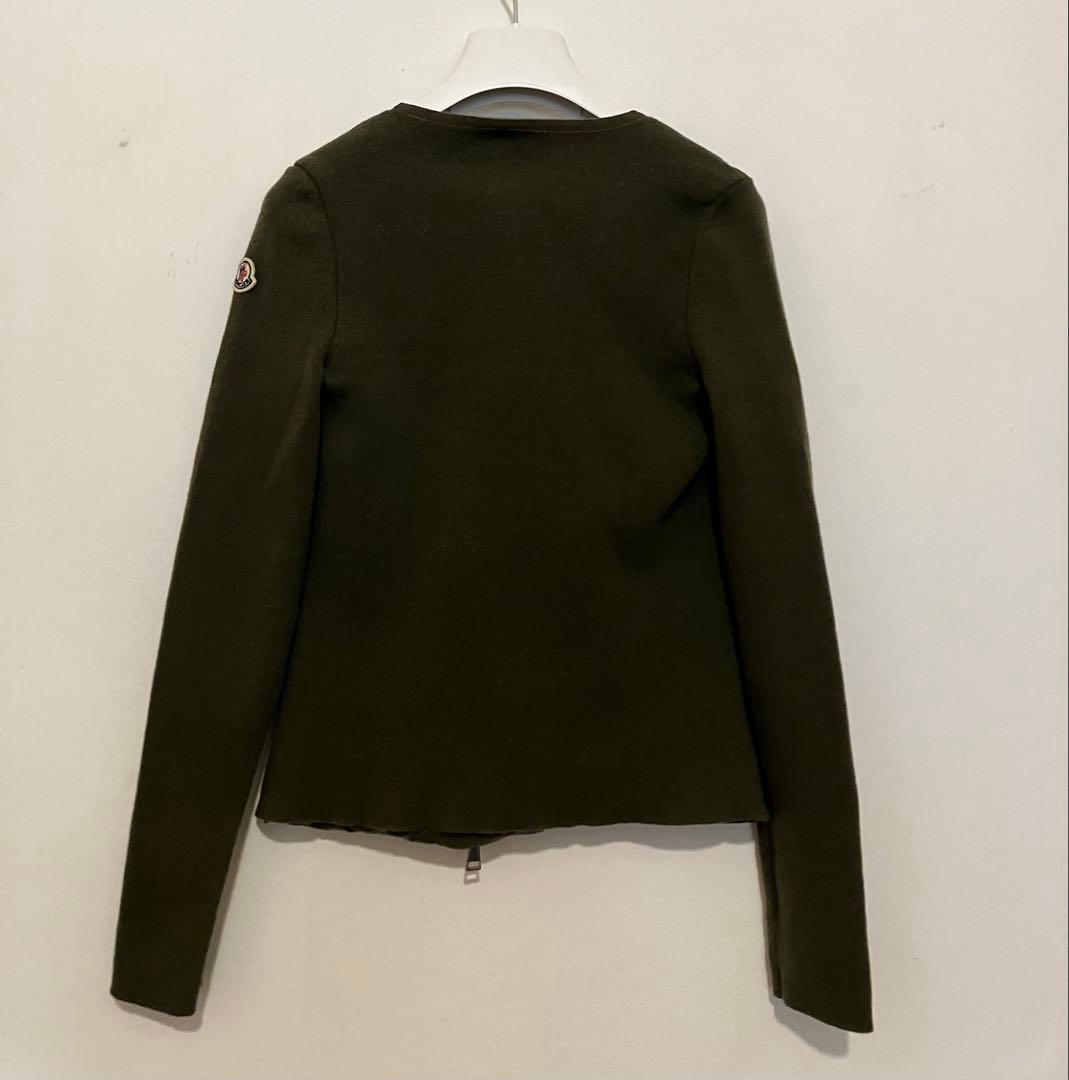 Moncler モンクレール　ニットとダウンのコンビカーディガン　カーキ
