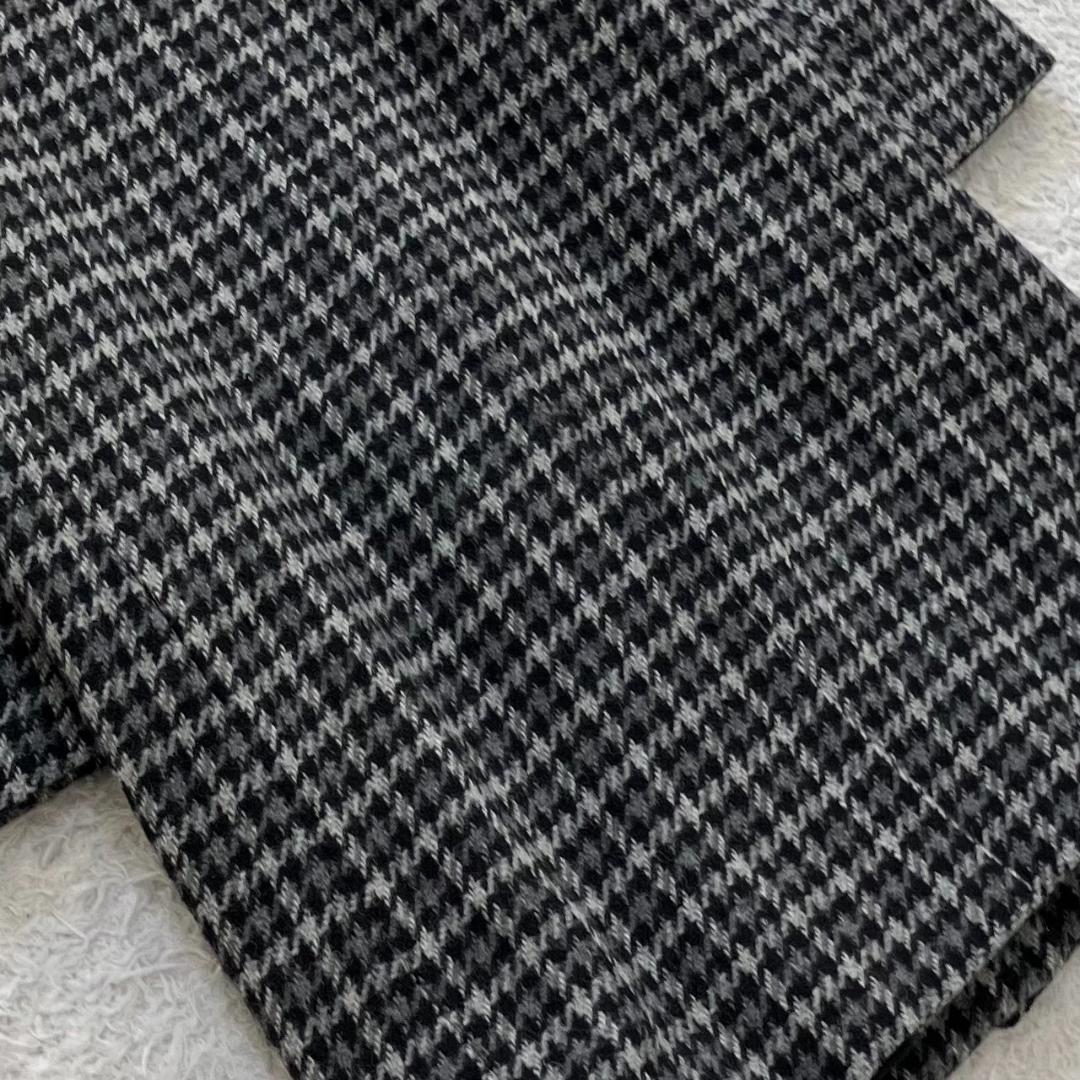 極美品✨マックスマーラ ロングコート 千鳥格子柄 大きいサイズ 42 XL 黒