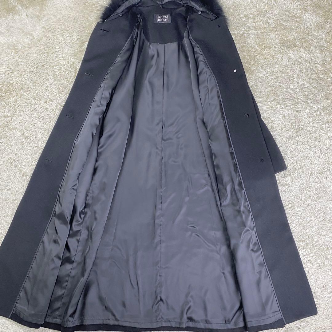 極美品 BELTA BUONO カシミヤ100％コート ロングコート 13 黒