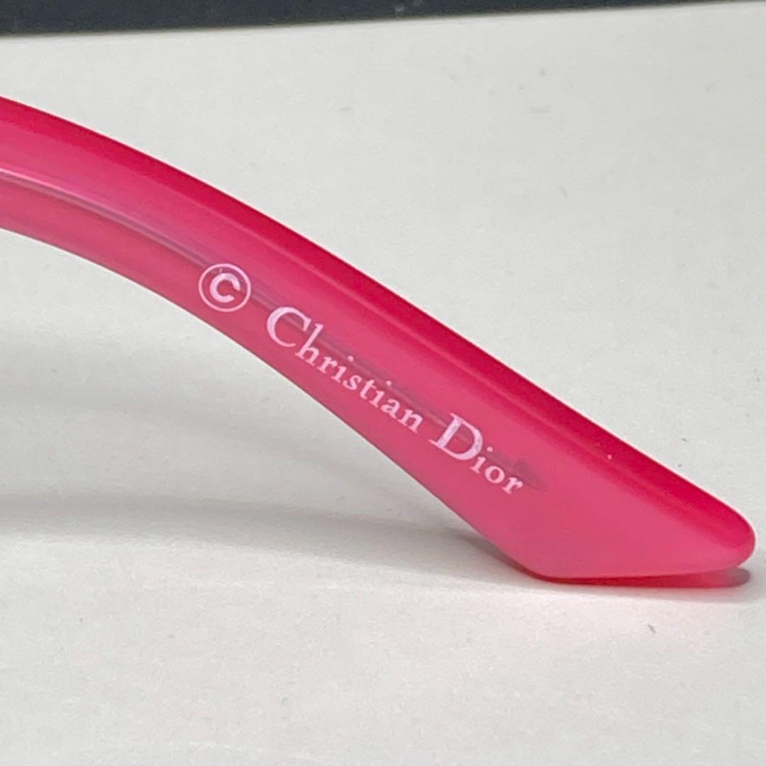 美品 クリスチャンディオール サングラス ボストン ロゴ ピンク ブラック