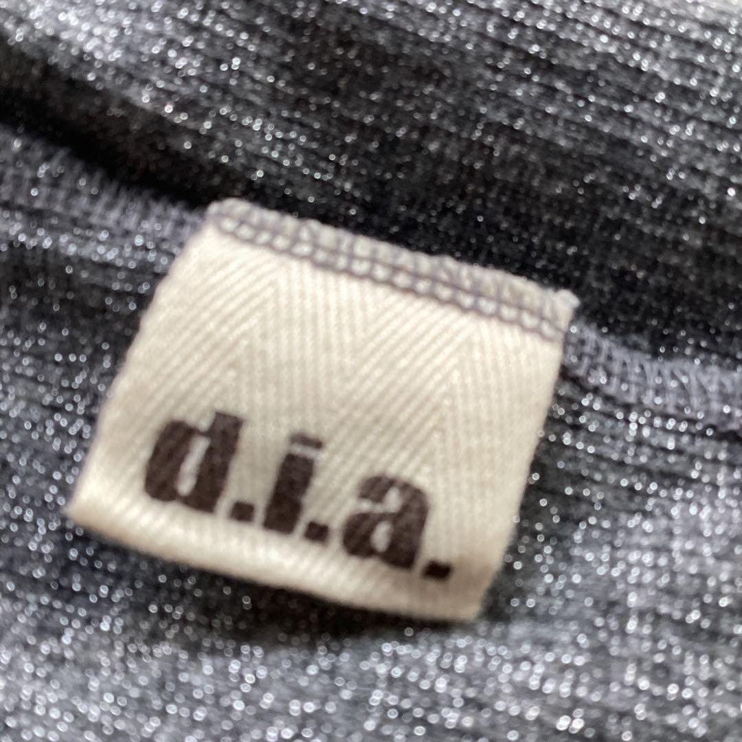 中古used ギャル系ファッション d.i.a ダイヤ zip付ラメニットキャミ