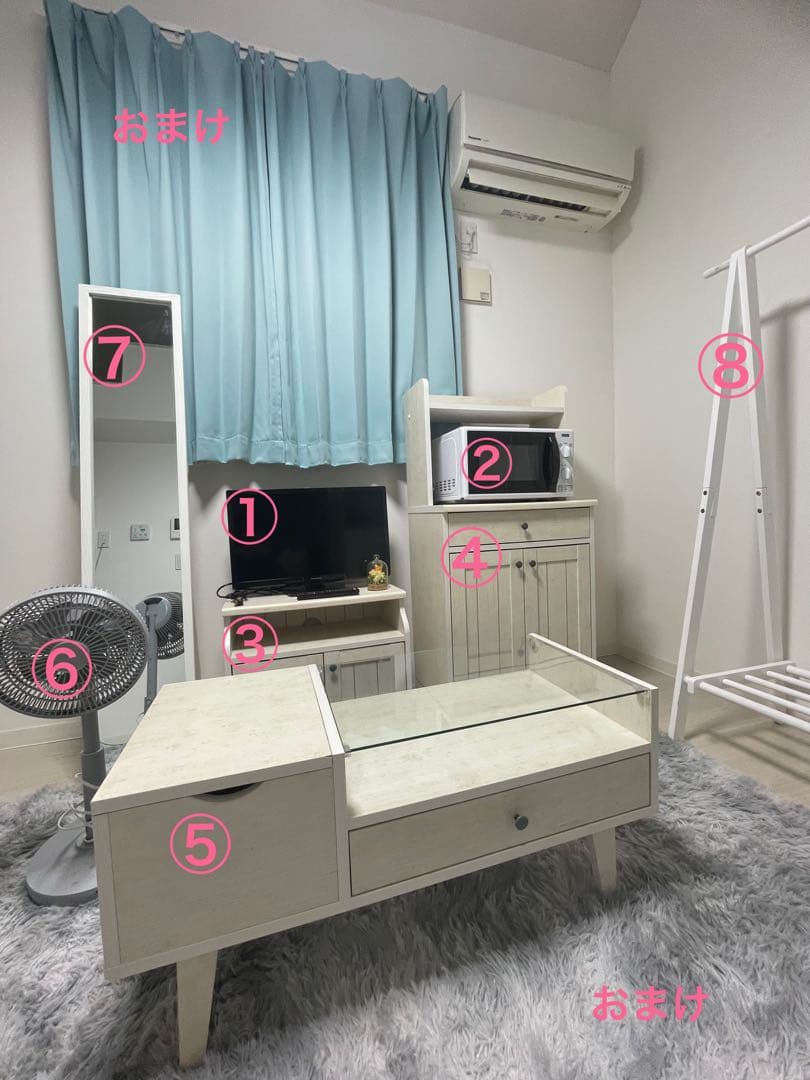 【むすびさま専用】1人暮らし家具家電10点セット※現地渡し