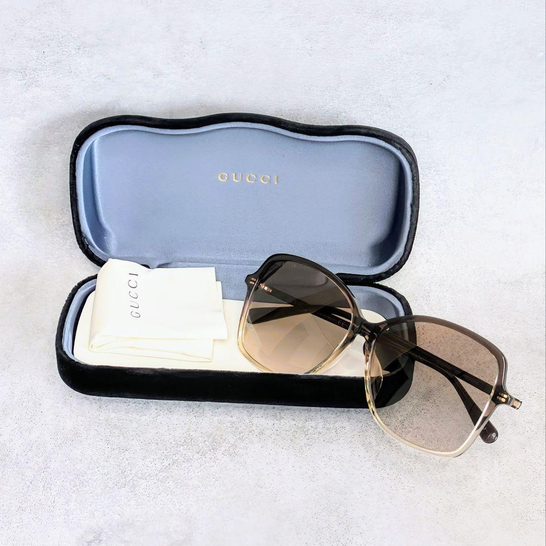 GUCCI[グッチ]サングラス GG0546SK ブラウン |メルカリ限定