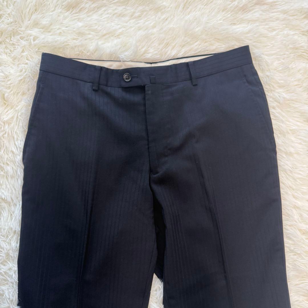 Polo 美品 ネイビー メンズスーツパンツセット ストライプ 92A5