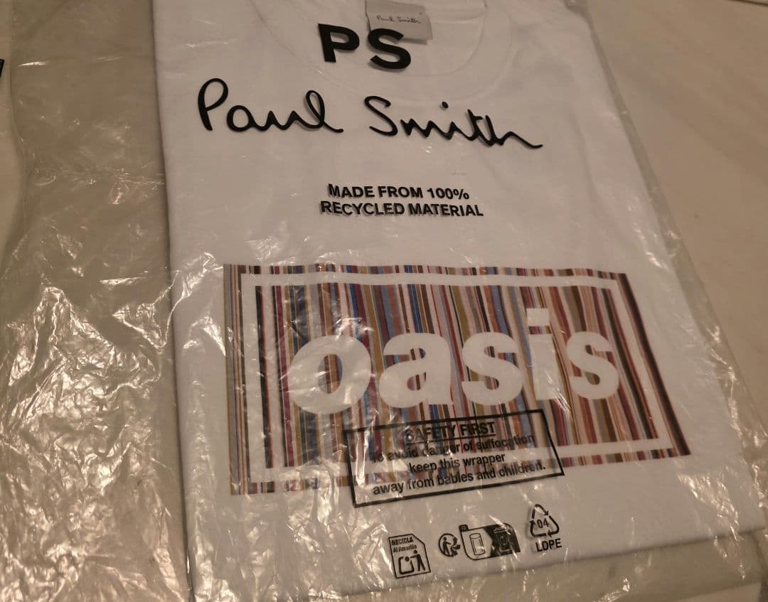 Oasis×Paul SmithホワイトTシャツSサイズ