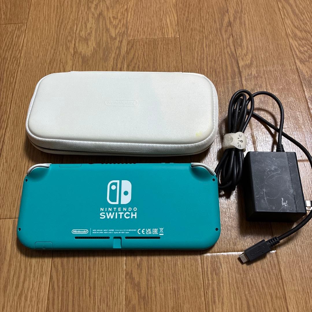 【美品】Nintendo Switch Lite ターコイズ　充電コードケース付