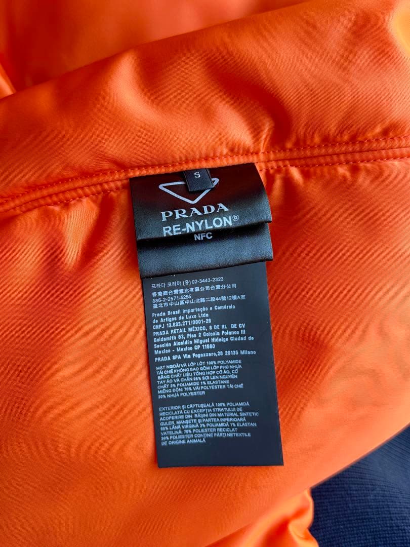 PRADA 2024AW RE-NYLON ネイビー パデッドジャケット