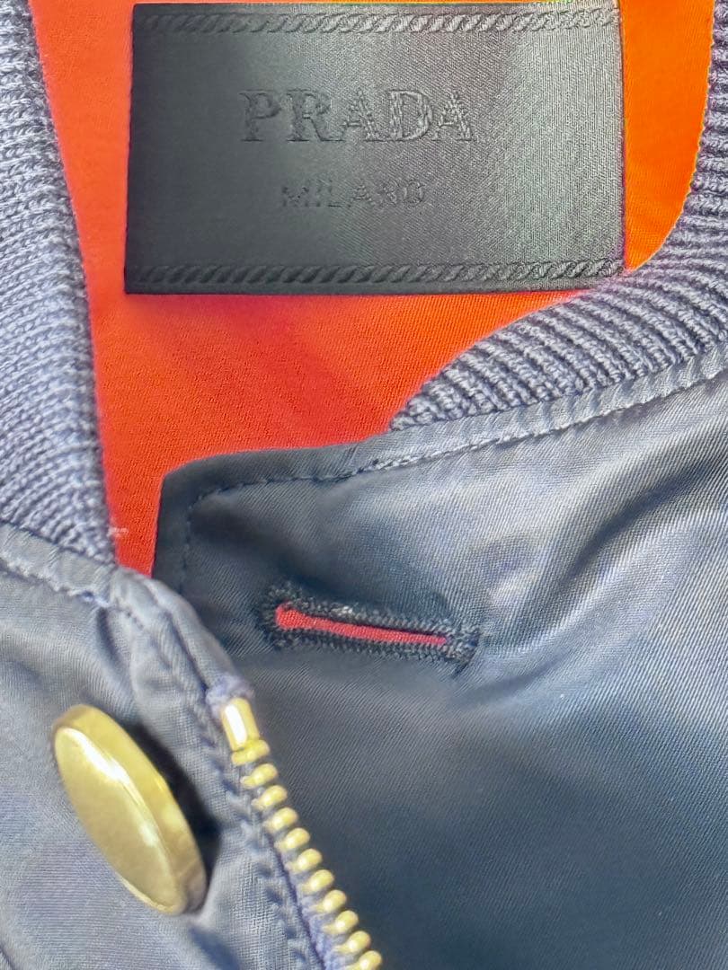 PRADA 2024AW RE-NYLON ネイビー パデッドジャケット