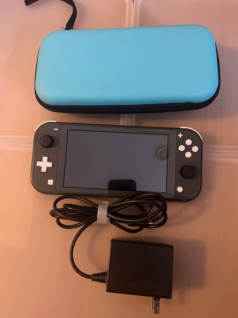 Nintendo Switchライト　本体　ケース　純正充電器　グレー　外箱なし