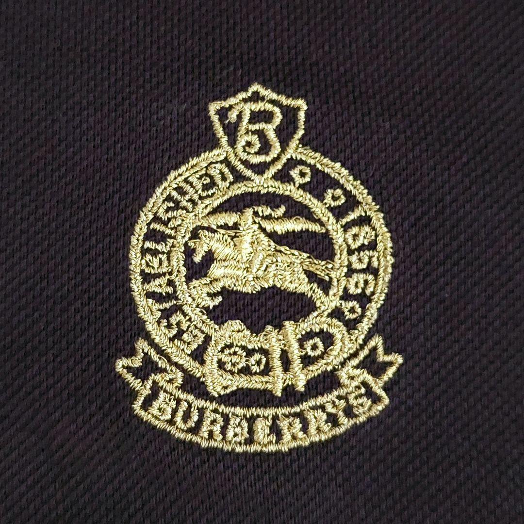 バーバリー/BURBERRY ポロシャツ 長袖 黒　L　クリーニング済み