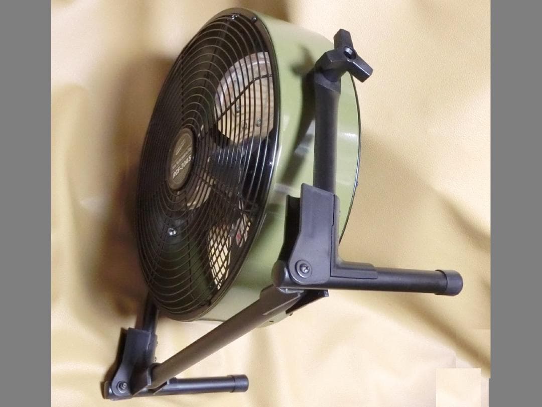 充電式電動ファン 30cmアルミ羽根モスグリーン仕様 アウトドアサーキュレーター