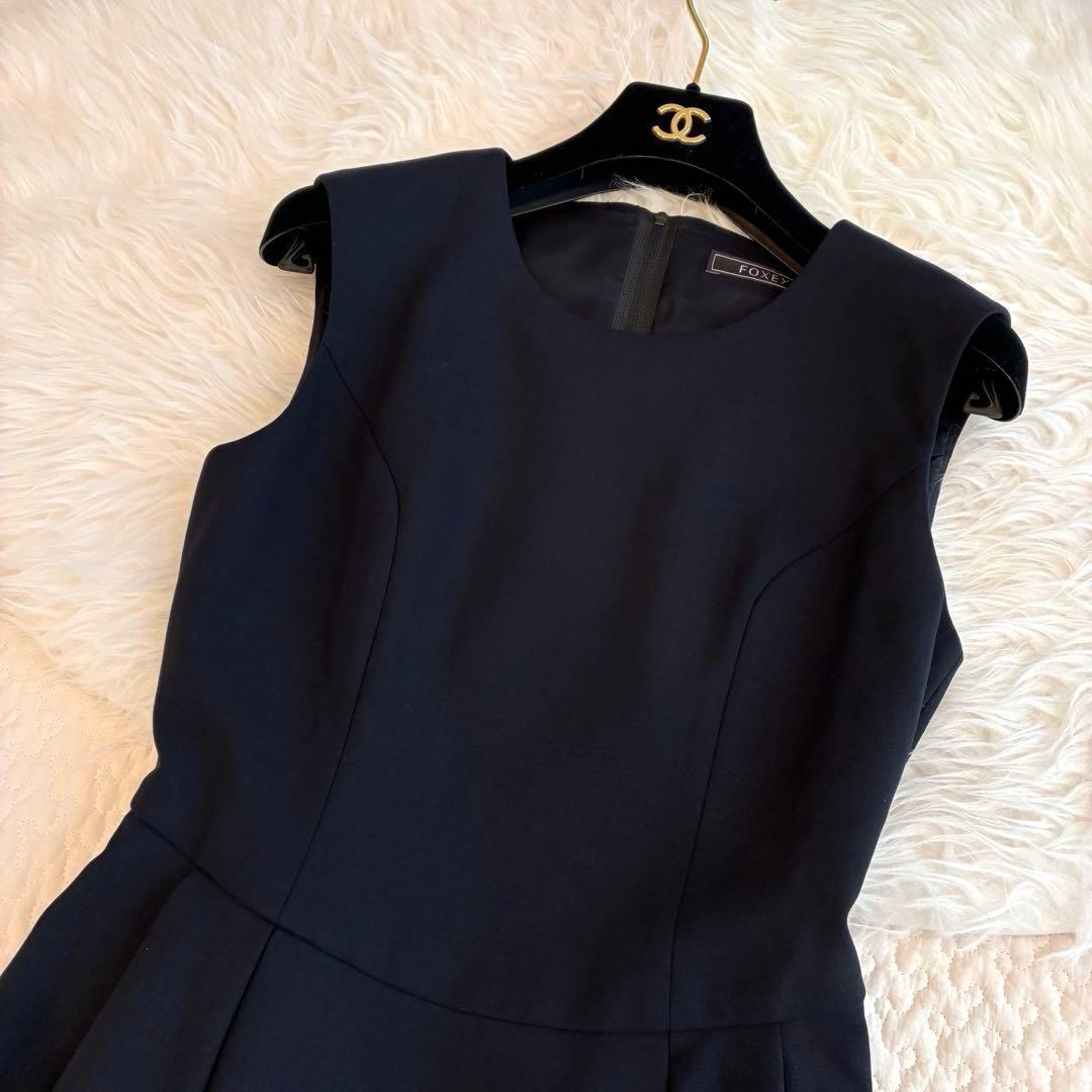 美品♡フォクシー　ウールワンピース Charlotte Dress ネイビー