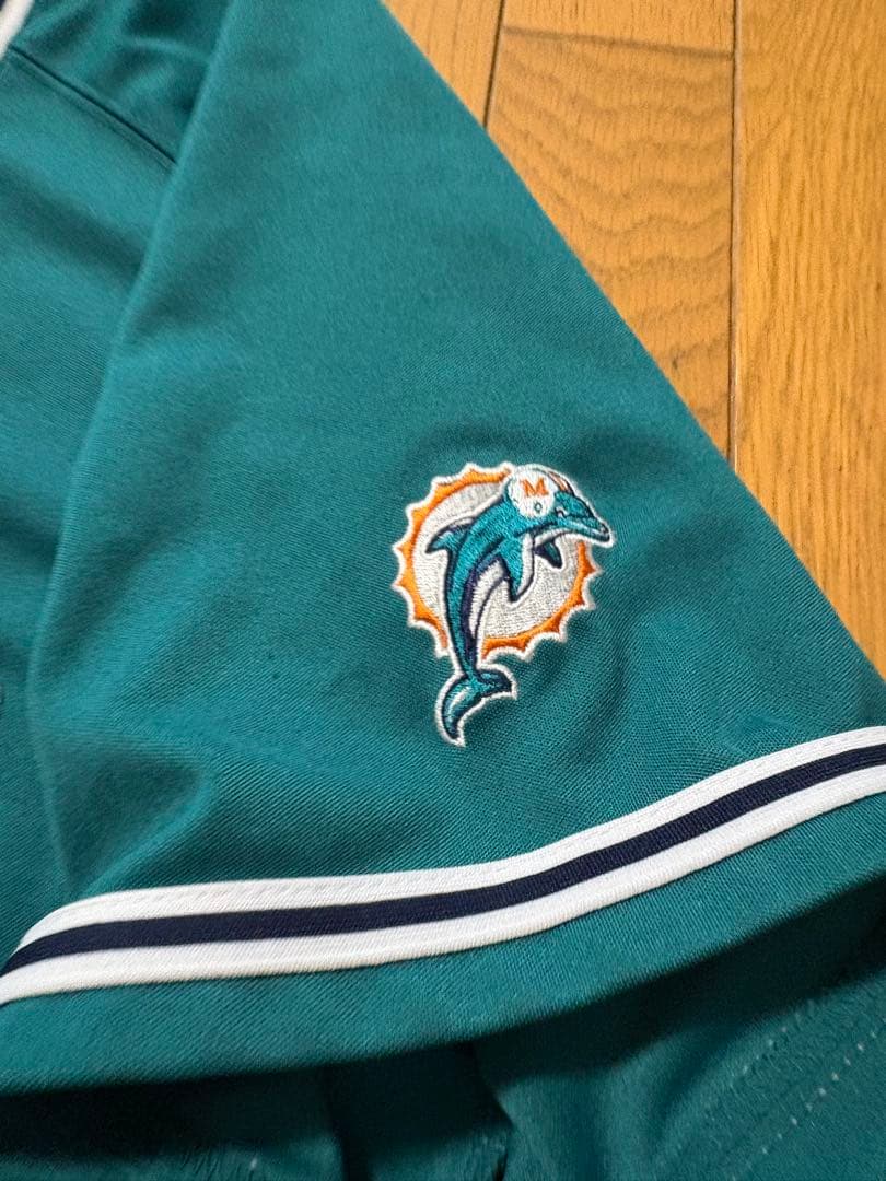 希少！NFL マイアミドルフィンズ ワイドシルエット ベースボールシャツ
