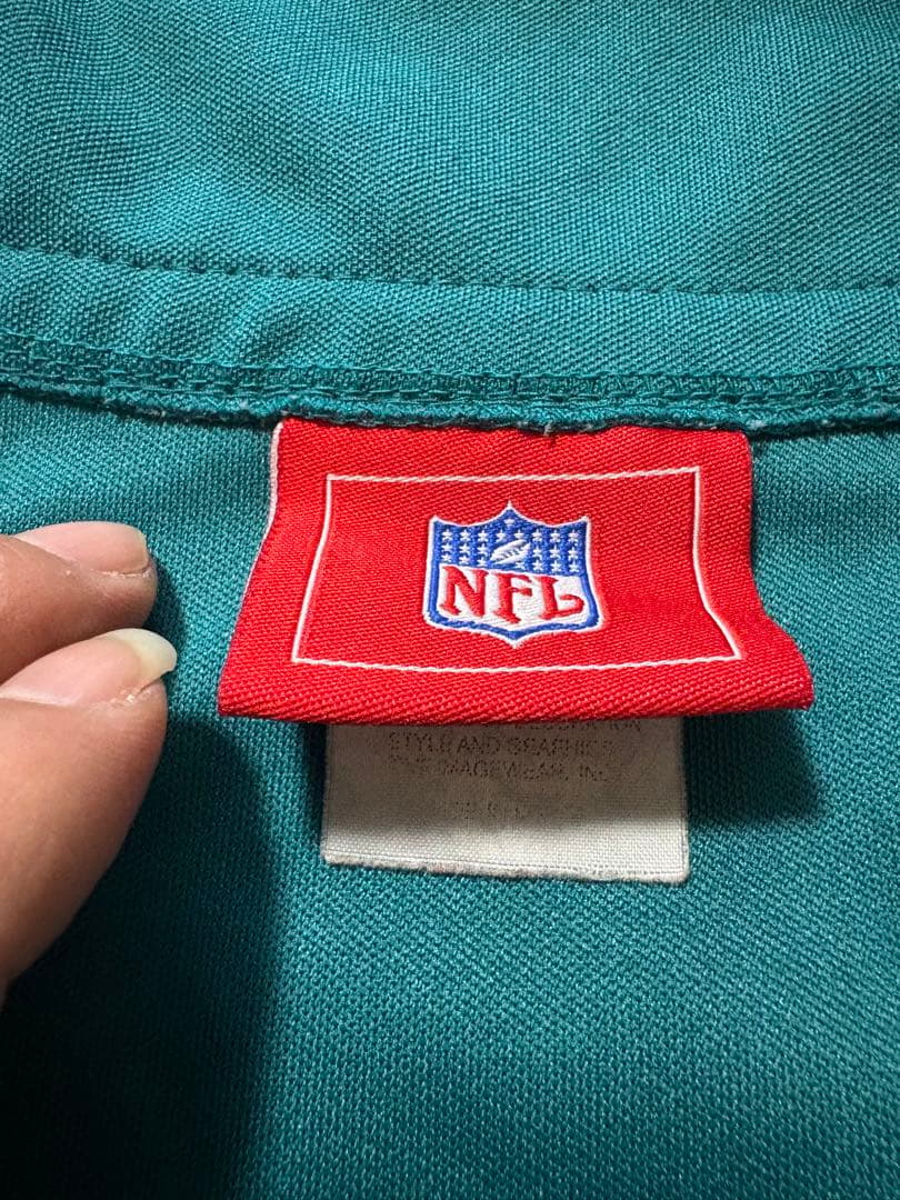 希少！NFL マイアミドルフィンズ ワイドシルエット ベースボールシャツ