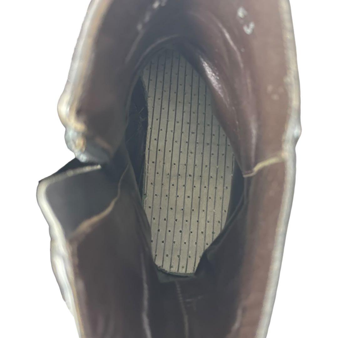 美品　GUCCI サイドジップブーツ　約25cmホースビット　レザー　ブラック