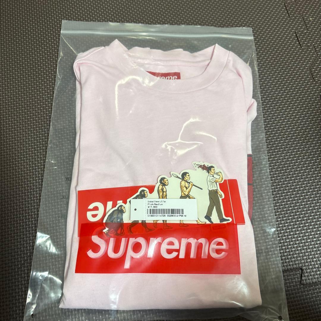 トップス Supreme Cracked Sleeve Top Washed Pink