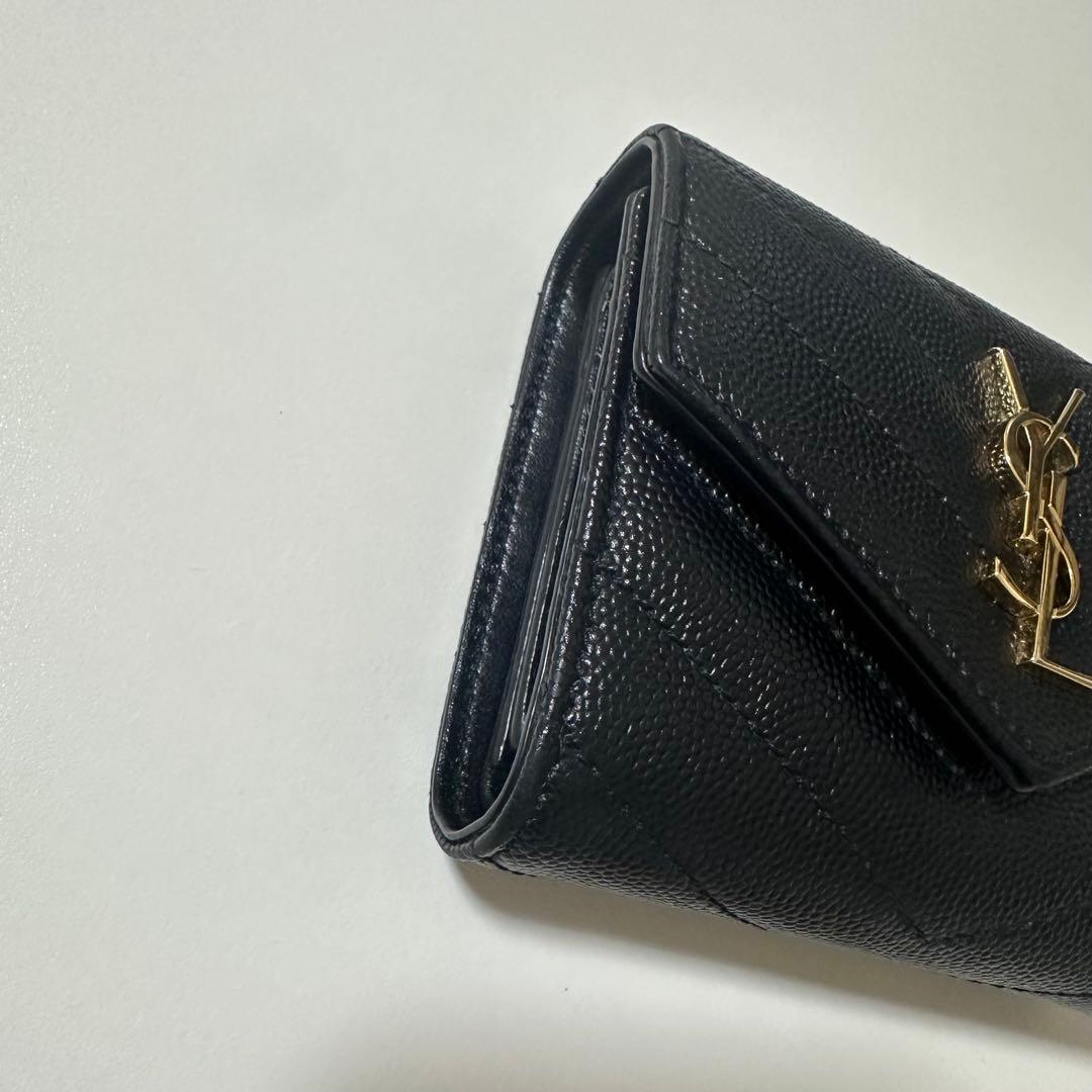 【正規品】YSL モノグラム 三つ折り財布 ブラック 692061 RFID