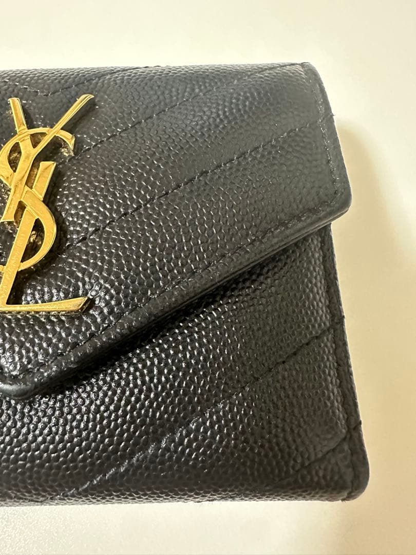【正規品】YSL モノグラム 三つ折り財布 ブラック 692061 RFID