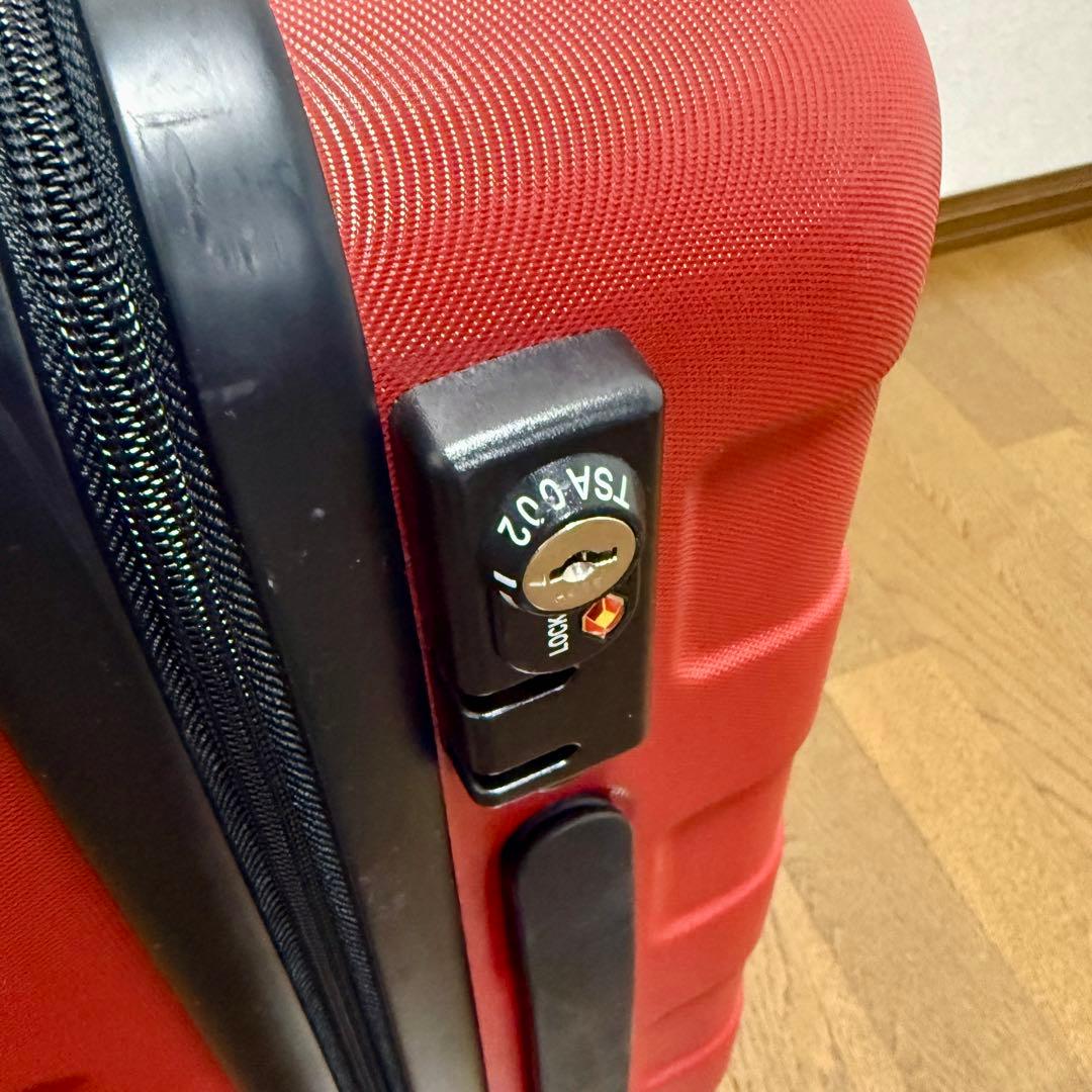 無印良品 キャリーケース 36L TSA 鍵付き 赤