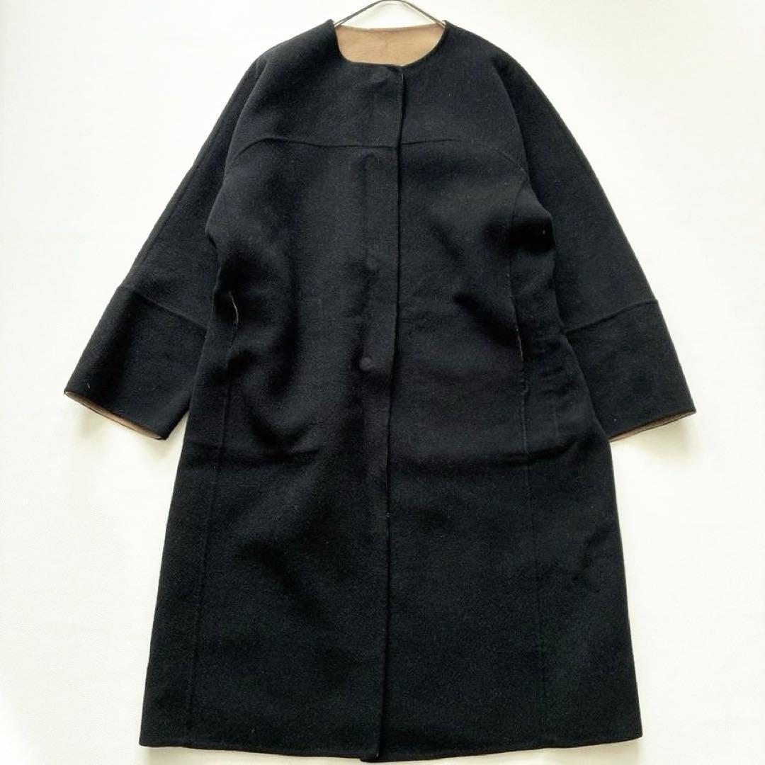 i*i様 【大人気定番】ADORE　2TONE リバーコート カシミヤ混 バイカ