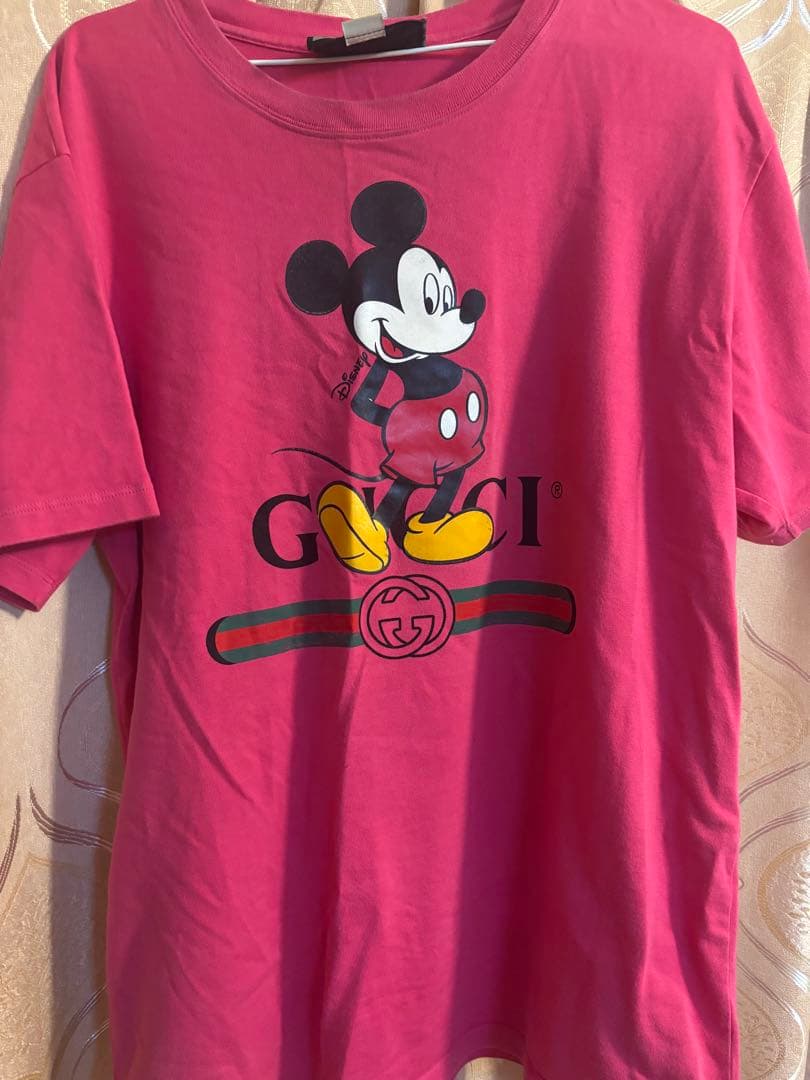 GUCCI × Disney ミッキー Tシャツ ピンク