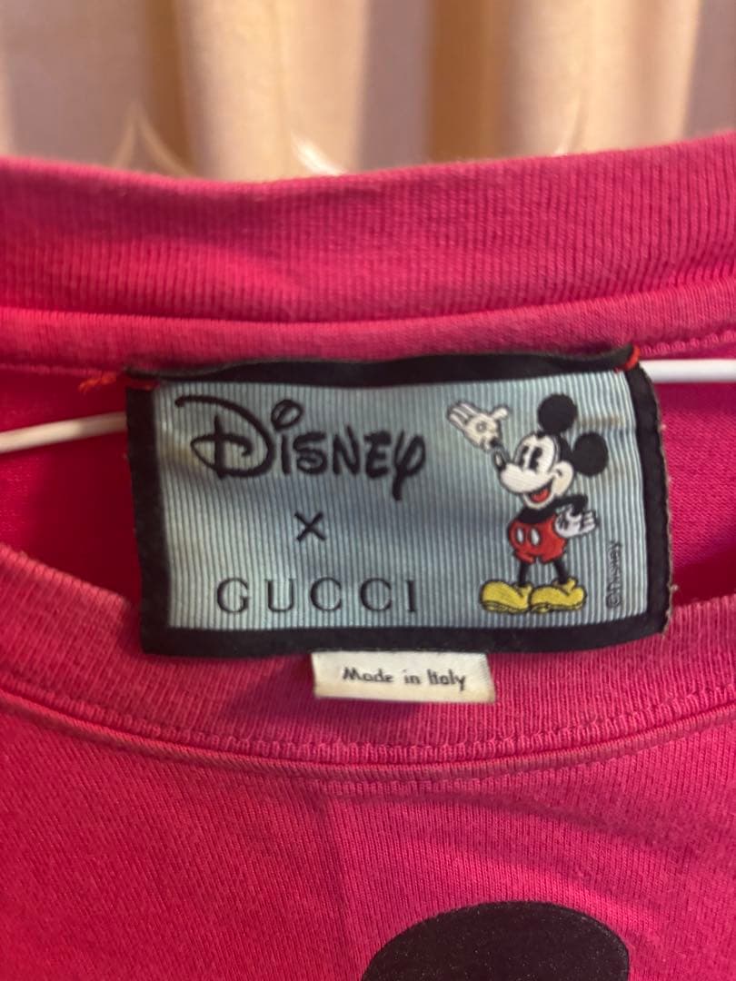 GUCCI × Disney ミッキー Tシャツ ピンク