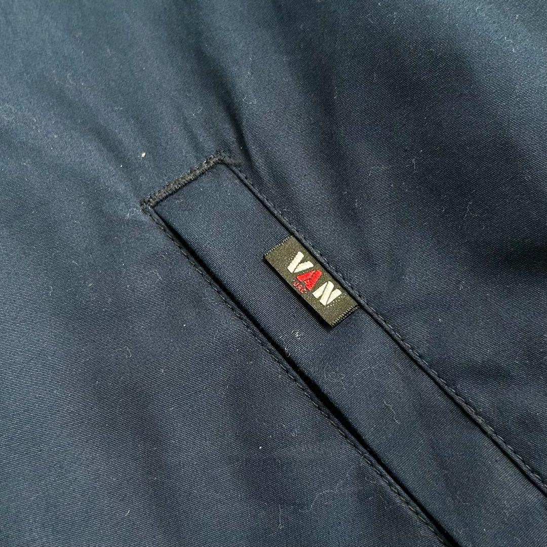 美品✨　VAN Jacket ハリントンジャケット　チェック柄　ネイビー　M