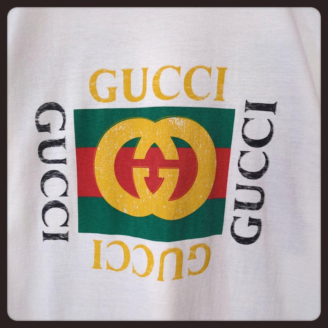 【入手困難・良品】グッチ☆GUCCI Tシャツ タイガー シェリーライン M 白