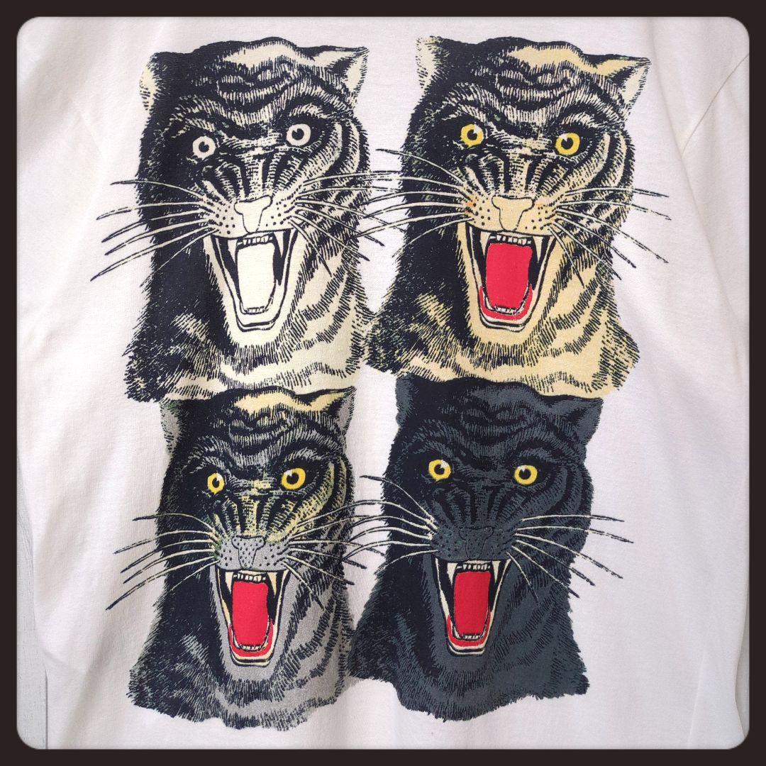 【入手困難・良品】グッチ☆GUCCI Tシャツ タイガー シェリーライン M 白