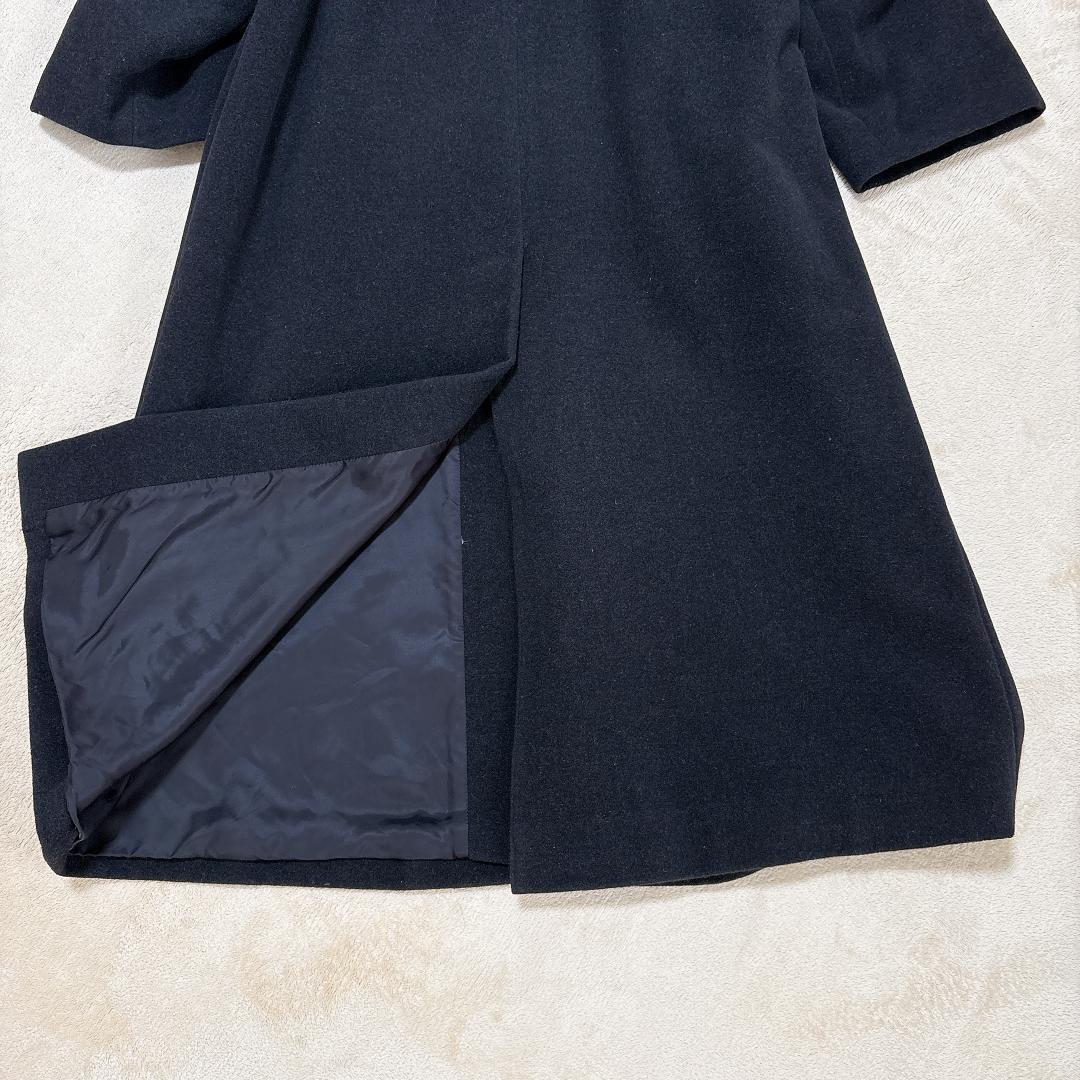 美品⭐️カルバンクライン アンゴラ混 ウール ロングコート 9 M ブラック