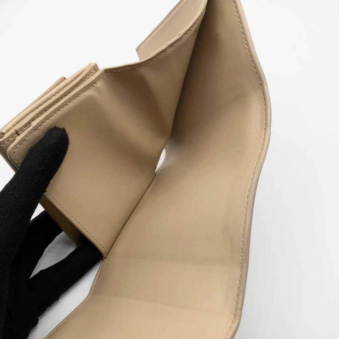 CELINE スモールトリフォールド ウォレット 三つ折財布 ベージュ