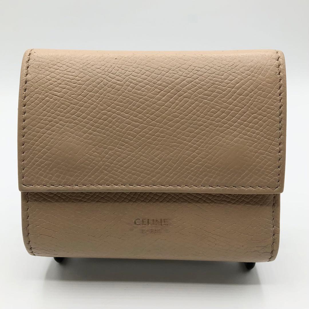 CELINE スモールトリフォールド ウォレット 三つ折財布 ベージュ