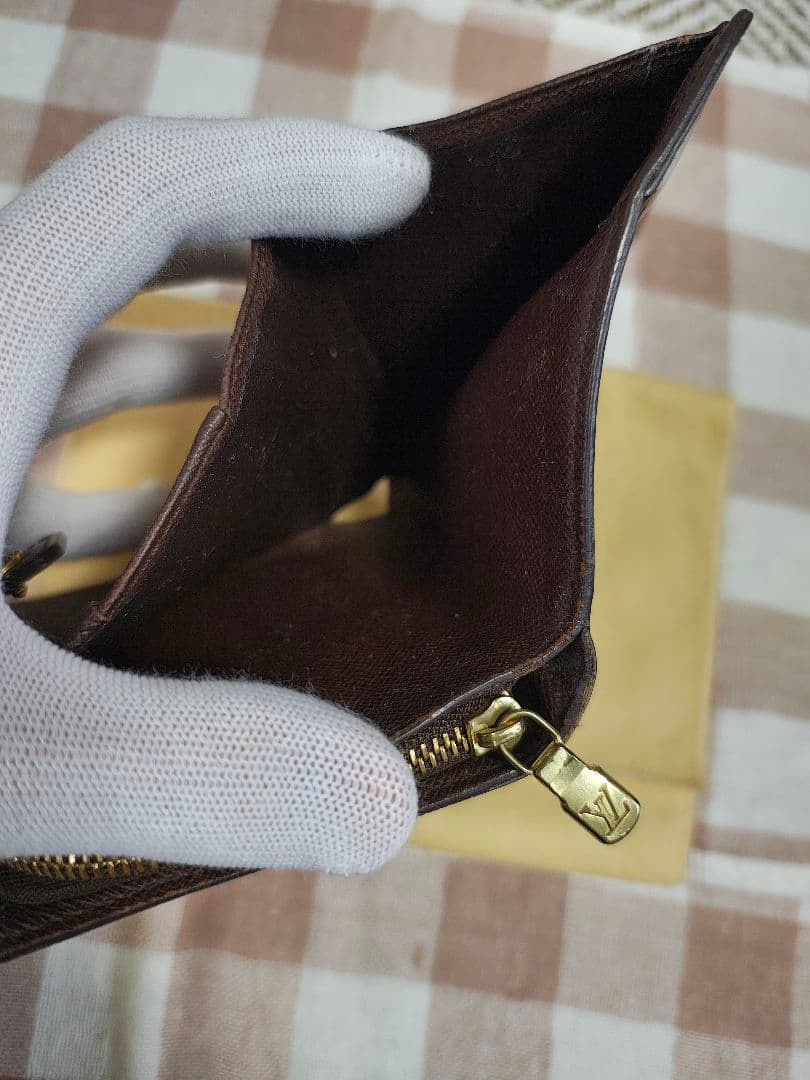 LOUIS VUITTON ダミエ 二つ折り財布 保存袋付き