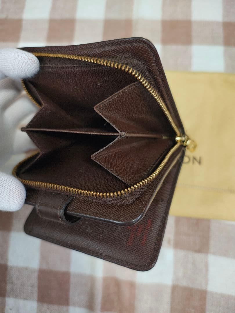 LOUIS VUITTON ダミエ 二つ折り財布 保存袋付き