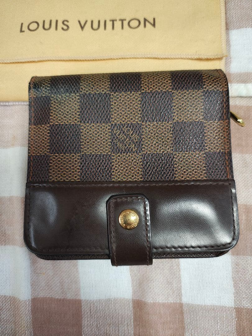 LOUIS VUITTON ダミエ 二つ折り財布 保存袋付き