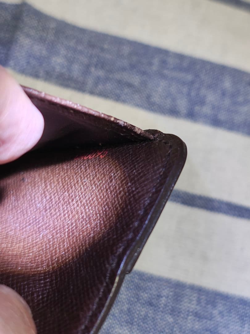 LOUIS VUITTON ダミエ 二つ折り財布 保存袋付き