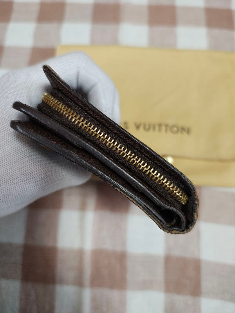 LOUIS VUITTON ダミエ 二つ折り財布 保存袋付き
